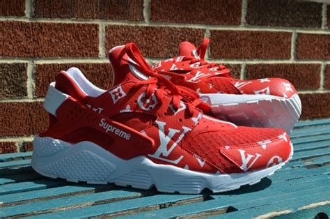 supreme huaraches louis vuitton|louis vuitton supreme red.